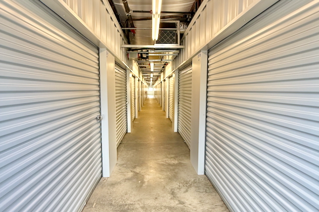 Exterior of climate-controlled storage building at Space Savers Storage